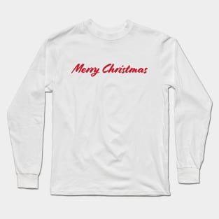 Merry Christmas - red Long Sleeve T-Shirt